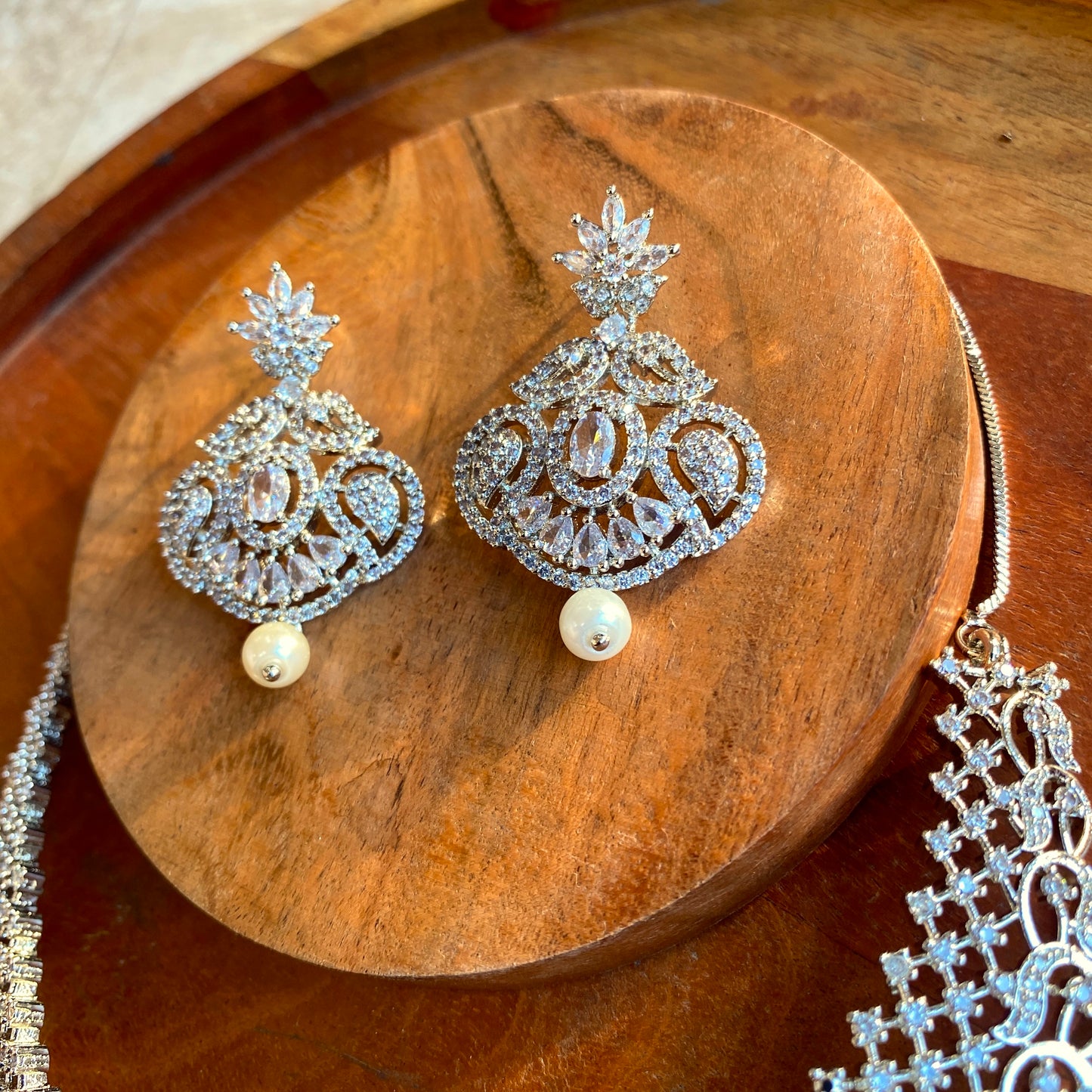 Josie Bridal CZ Diamond Necklace Set