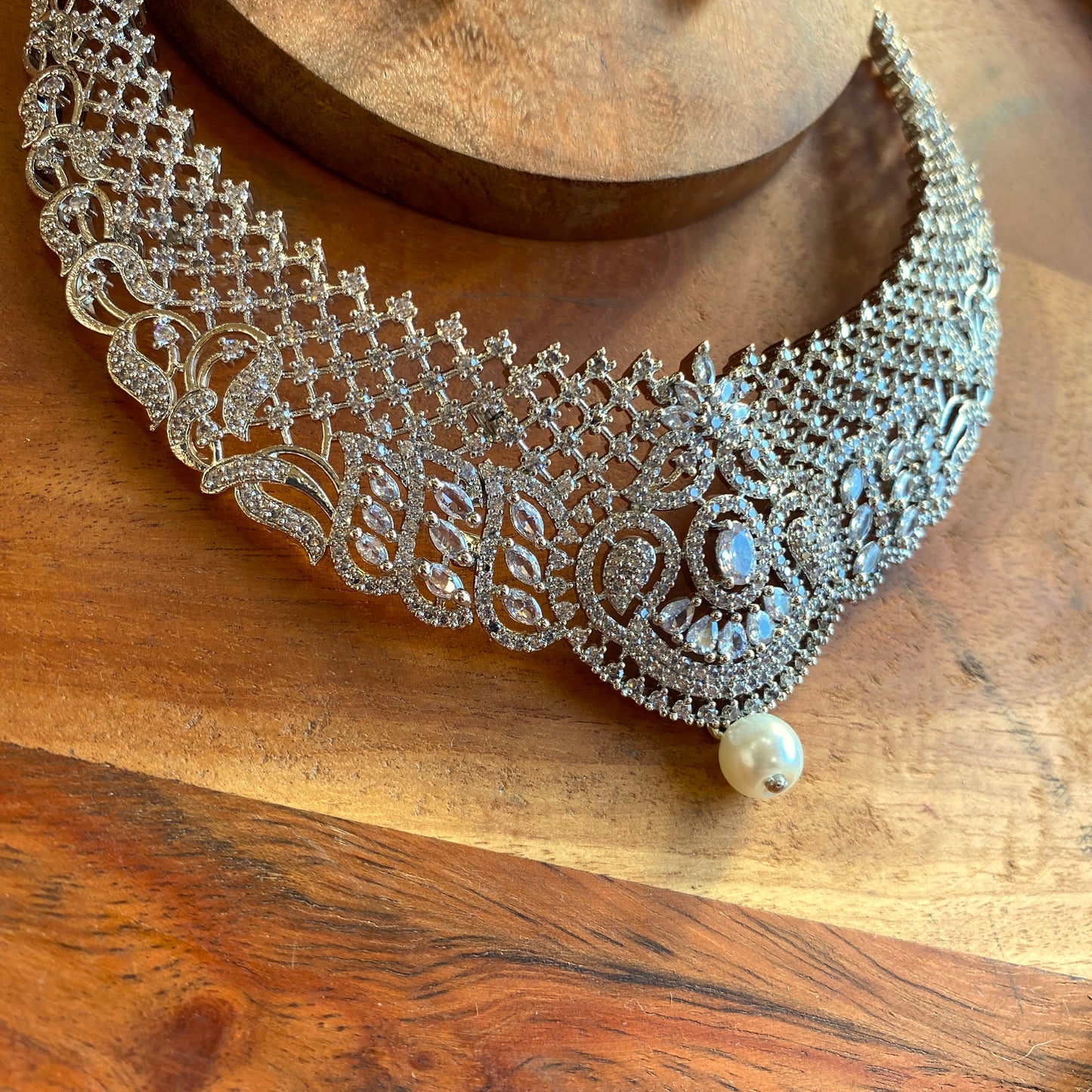 Josie Bridal CZ Diamond Necklace Set