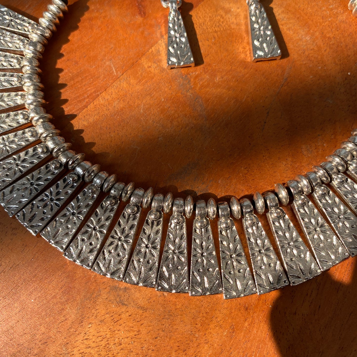 Beautiful Silver Oxidised Necklace Set