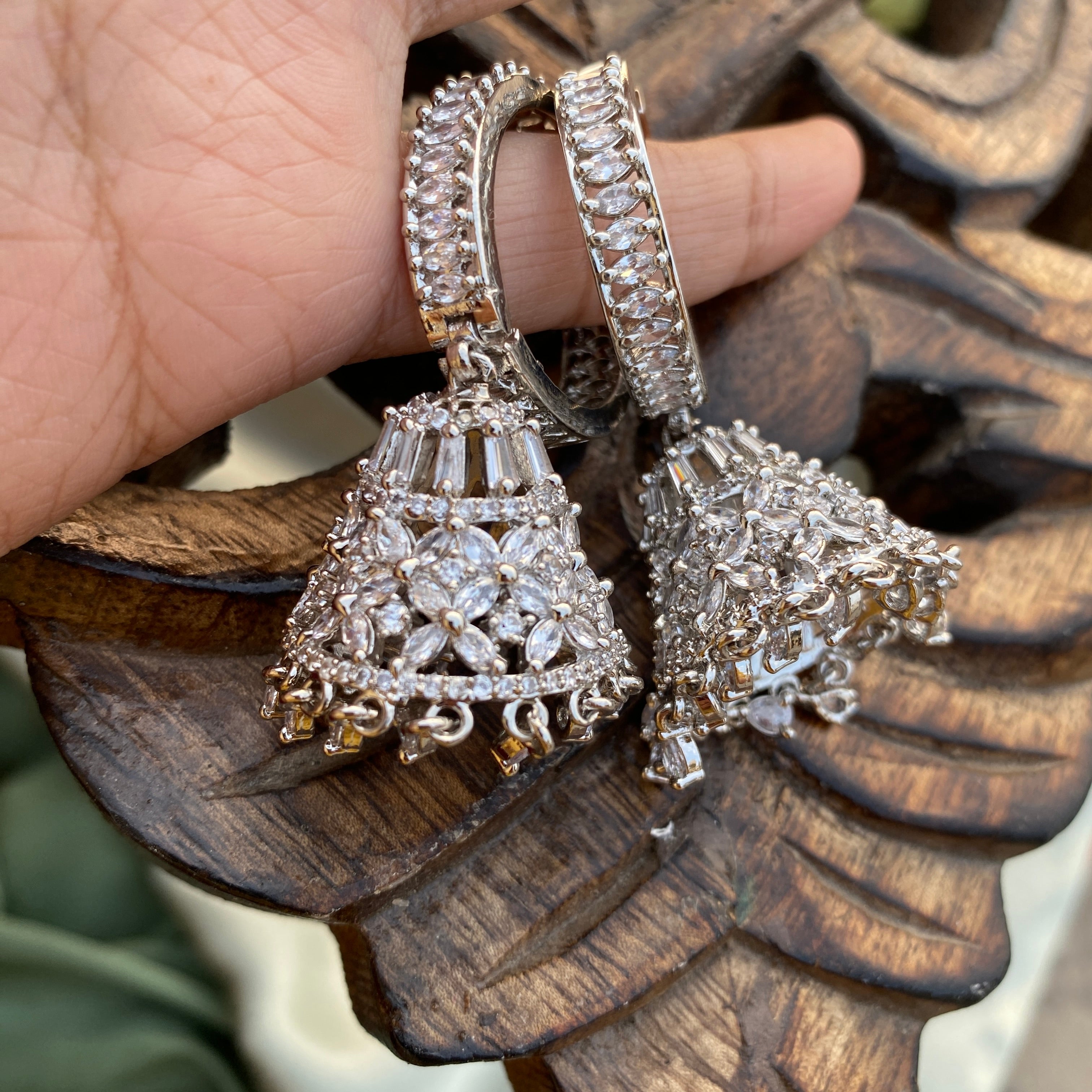 Diamond on sale heavy earrings